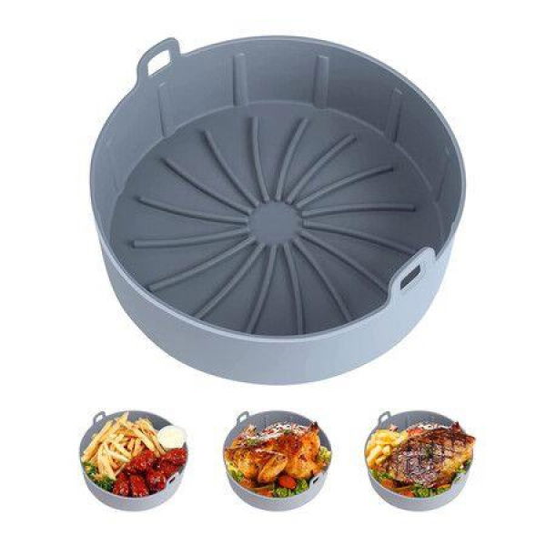 Air Fryer Reusable Liner 19cm (7.5-inch) FGSAEOR Air Fryer Oven Insert Silicone Bowl Replacement Of Parchment Paper Liners.