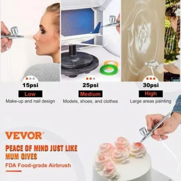 Airbrush Kit Dual-action Airbrush System Compressor Art Nail Makeup Model