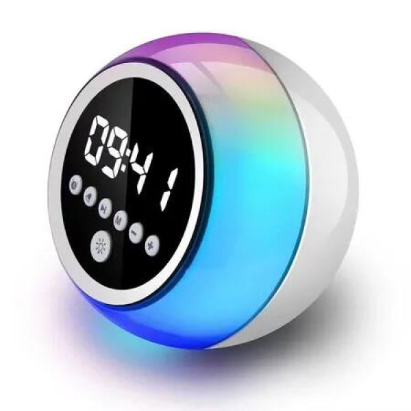 Alarm Clock Bluetooth Speaker, Alarm Clock Teens with Night Light, Gift Ideas for Teens Girl Boy Kids Bedroom