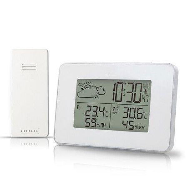 Alarm Clock Digital Watch Wireless Sensor Temperature Humidity Forecast Snooze Table Clocks DCF Weather Station Home Decor