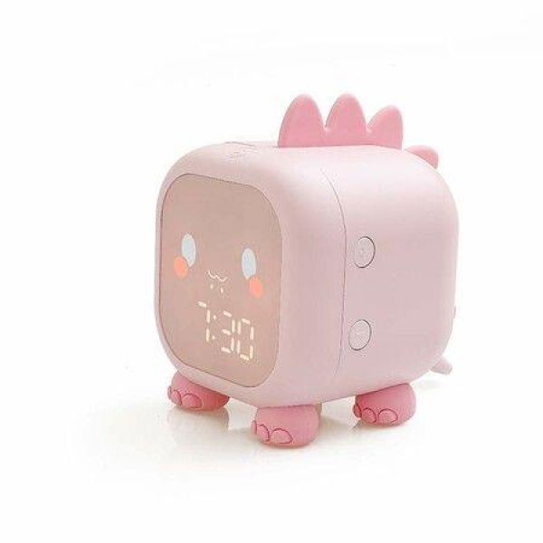 Alarm Clock Night Light Bluetooth Digital Alarm Clock (Pink)