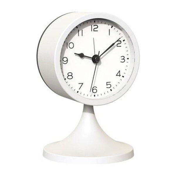 Alarm Clock, Small Retro Table Clock for Living Room Decor, Bedroom,Bedside, Shelfï¼ˆWhite)