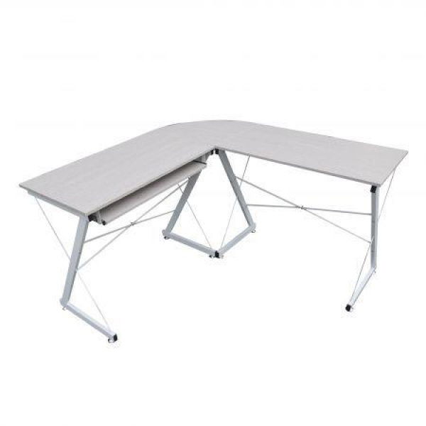 Alexandra Light Grey L-shape Computer Desk