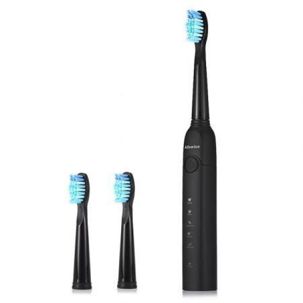 Alfawise SG - 949 Sonic Electric Toothbrush With Smart Timer Five Brushing Modes Waterproof With 3 Brush Heads