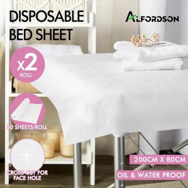 ALFORDSON 100X Disposable Bed Sheet Non-woven Massage Table Cover SPA Salon