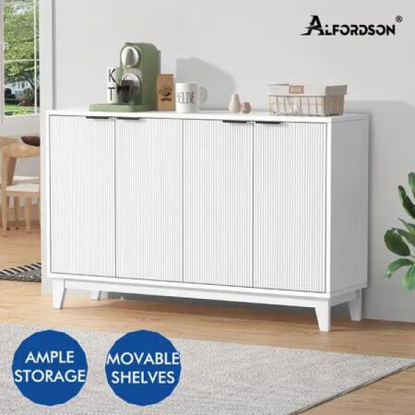 ALFORDSON Buffet Sideboard Storage Cabinet Cupboard Kitchen Hallway Pantry White