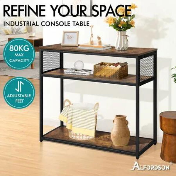 ALFORDSON Console Table Industrial Storage Rack 3 Shelves