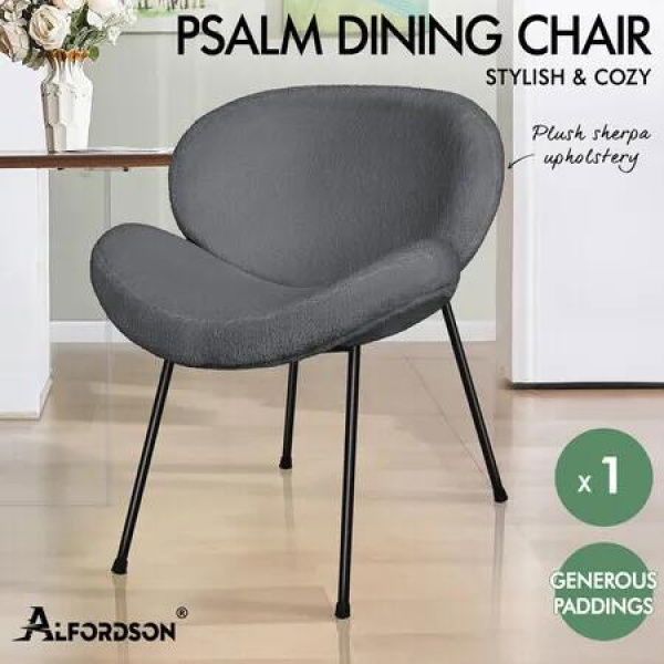 ALFORDSON Dining Chair Sherpa Grey