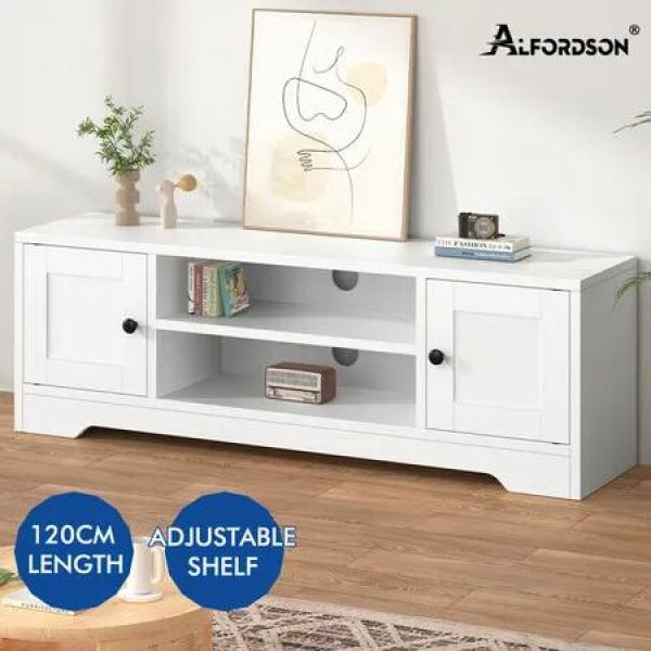 ALFORDSON Entertainment Unit TV Cabinet Stand Hamptons Storage 120cm White