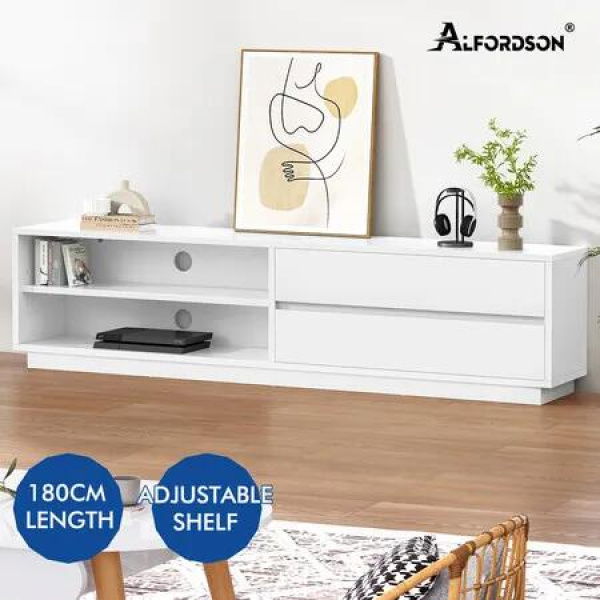 ALFORDSON Entertainment Unit TV Cabinet Stand Storage Drawer 180cm White