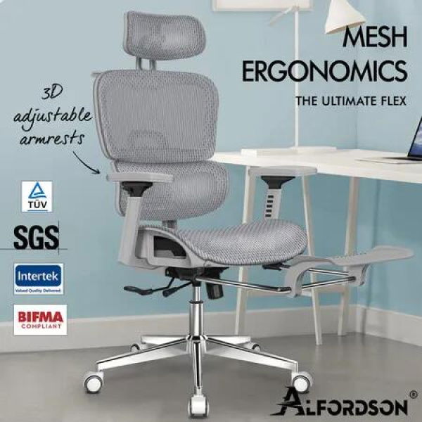 ALFORDSON Ergonomic Office Chair Executive Grey