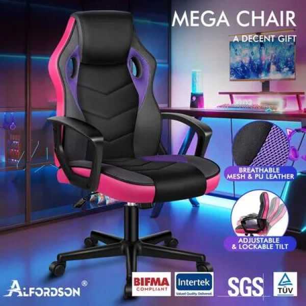 ALFORDSON Gaming Chair Office Executive Purple