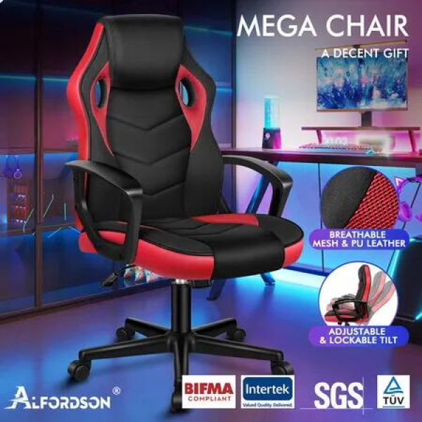 ALFORDSON Gaming Chair Office Executive Red