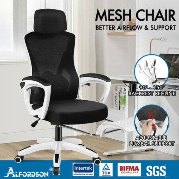 ALFORDSON Gaming Office Chair Mesh Executive Computer Recliner Study Work Seat