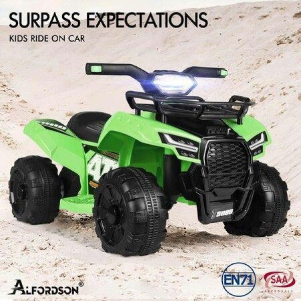 ALFORDSON Kids Ride On Car Electric ATV Toy 25W Motor W/ USB MP3 LED Lights Red