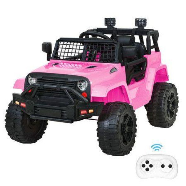 ALFORDSON Kids Ride On Car Toy Jeep Electric 12V 60W Motors R/C LED Lights Pink