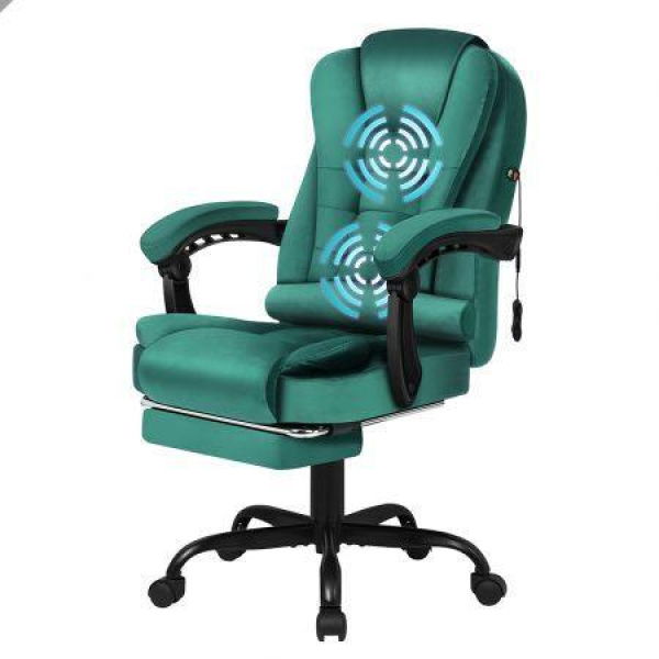 ALFORDSON Massage Office Chair Footrest Executive Gaming Racing Velvet Seat