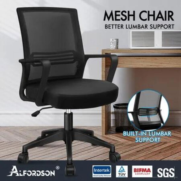 ALFORDSON Mesh Office Chair Executive Computer Seat Gaming Racing Work Black