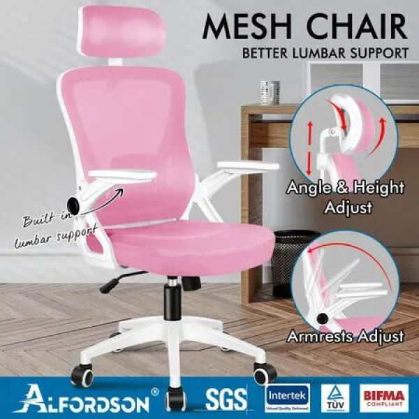 ALFORDSON Mesh Office Chair Executive Fabric Seat Tilt Gaming Racing Computer