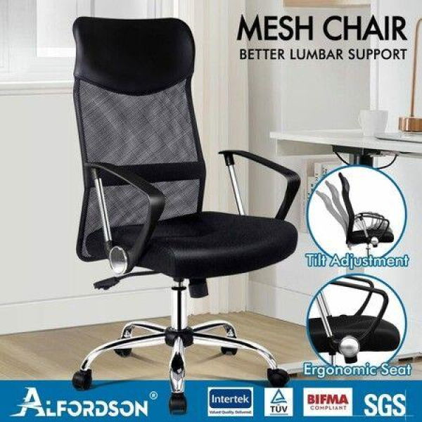 ALFORDSON Mesh Office Chair High Back Black