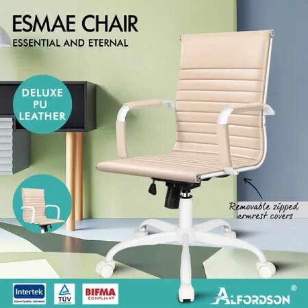 ALFORDSON Office Chair Ergonomic Executive Computer Seat Gaming Mid Back