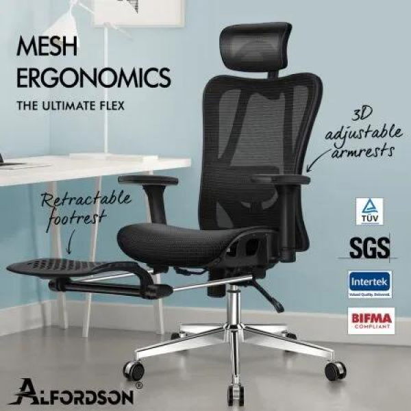 ALFORDSON Office Chair Ergonomic Mesh Seat Executive Work Computer Gaming