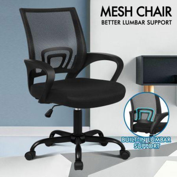 ALFORDSON Office Chair Mesh Executive Seat Gaming Computer Racing Work All Black