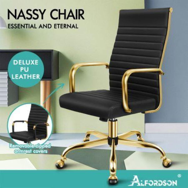 ALFORDSON Office Chair Padded Seat Ergonomic Executive Computer Study Gaming