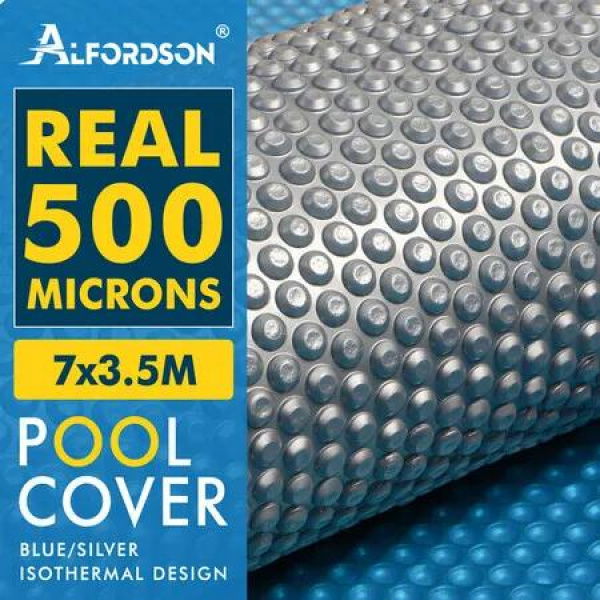 ALFORDSON Pool Cover 500 Microns Solar Blanket Swimming Isothermal 7X3.5M