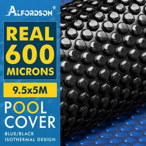 ALFORDSON Pool Cover 600 Microns Solar Blanket Swimming Isothermal 9.5X5M