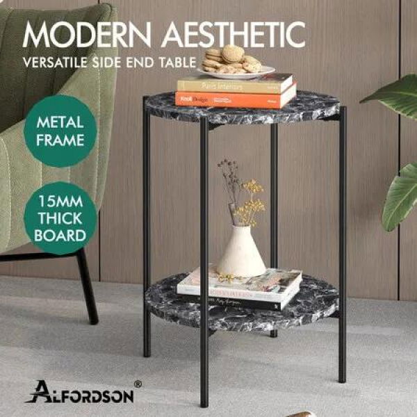 ALFORDSON Side Table Sofa End Bedside Nightstand Grey