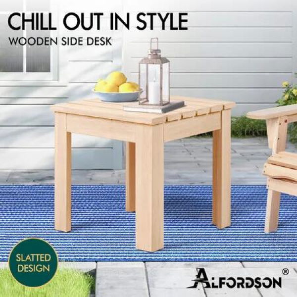 ALFORDSON Wooden Side Desk Coffee Table Outdoor Furniture Garden Natural