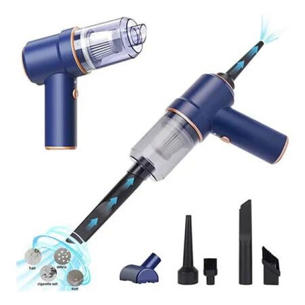 All-in-One Handheld Vacuum Air Duster with Multiple Nozzles,Floor Brush for Car,Home,Office with Ease