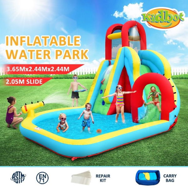 Inflatable Water Park With Slide And Bouncer For Kids RedTicket