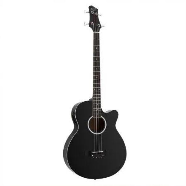 Alpha 43 Acoustic Bass Guitar Black 4-Band EQ