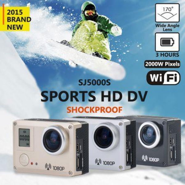 AMKOV JS5000S WIFI Connection Wireless And Movement Sports DV Camera Camcorder 2 PCS Battery