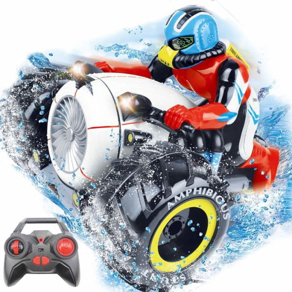 Amphibious High Speed Spinning Stunt Motorcycle Drives On Land And Water Vehicle Toys