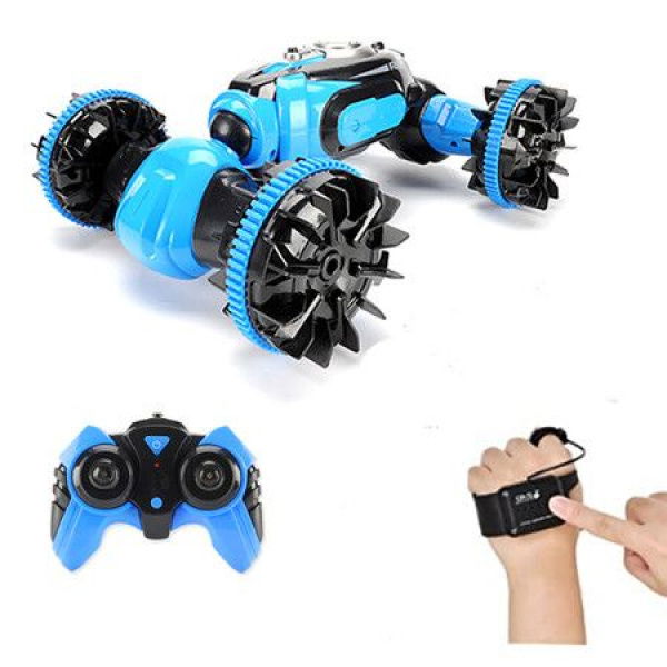 Amphibious RC Car For Kids 2.4 GHz Remote Gesture Control Boat Waterproof RC Stunt For Boys Or Girls.