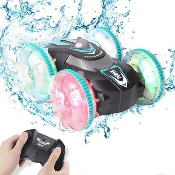 Amphibious Remote Control Boat for Kids, Gesture Sensing Water RC Car for Boys Age 4 to 12 Year Old, Ideal Outdoor Summer Gifts
