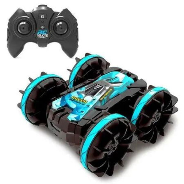 Amphibious Remote Control Vehicles, 2.4GHz Remote Control Car, 4WD Off-Road Water Beach Pool Toys Car (Blue)