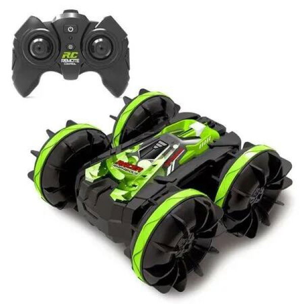 Amphibious Remote Control Vehicles, 2.4GHz Remote Control Car, 4WD Off-Road Water Beach Pool Toys Car (Green)