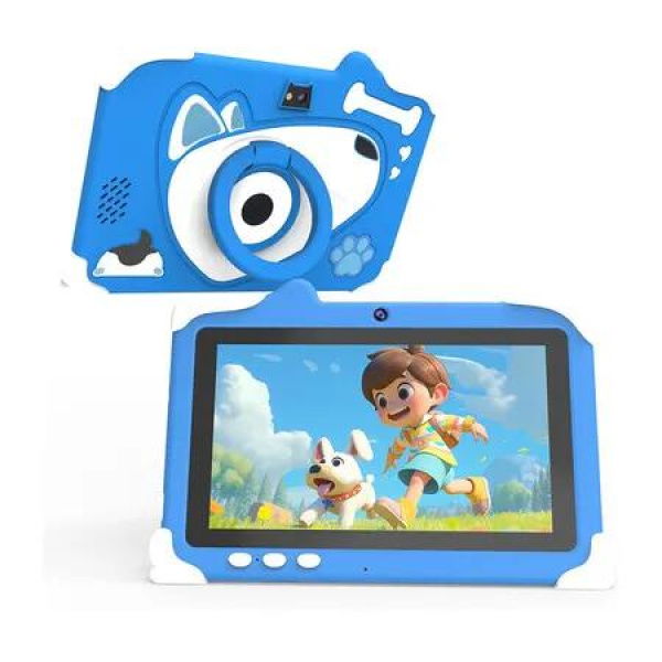Android 12 Kids Tablet, 7 inch Tablet for Kids, 2GB RAM 16GB ROM Tablet with Case, 1.6Ghz Quad-core Processor Toddler Tablet, Blue
