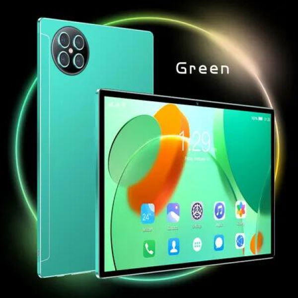 Android 12 Tablet, 10.1 inch Android Tablet Computer, 4GB RAM+64GB ROM+128GB Expand, 8000mAh Battery, 1280 * 800 IPS, WiFi, Bluetooth 5.0, GPS, Dual Camera (Green)