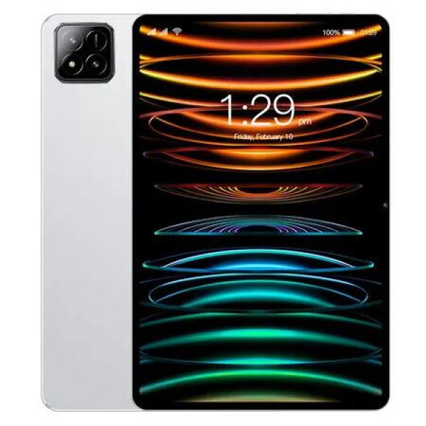 Android 13 Tablet 10.1 Inch 16GB+1TB Expandable Bluetooth Dual Camera WiFi Color Silver