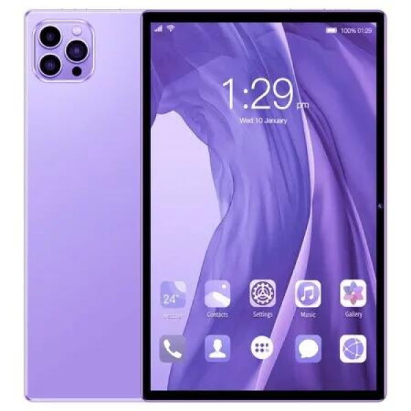 Android 13 Tablet 10.1 Inch 8+256GB IPS HD Screen Bluetooth 24+48MP Dual Camera 4G WiFi Color Purple