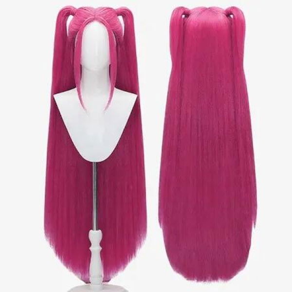 Anime Costume Cosplay Wig,Purple Braid Wigs for Women Men,Pop Singer Hair Halloween Cosplay Props Red