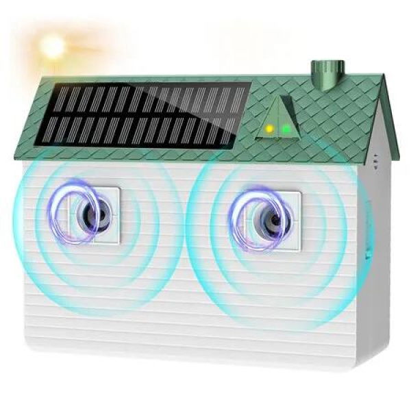 Anti Barking Device, Outdoor Solar Weatherproof Dog Bark Deterrent Devices, Effective, Safety, Humane Solution for All Dog Sizes, Green