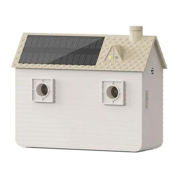 Anti Barking Device, Outdoor Solar Weatherproof Dog Bark Deterrent Devices, Effective, Safety, Humane Solution for All Dog Sizes, White