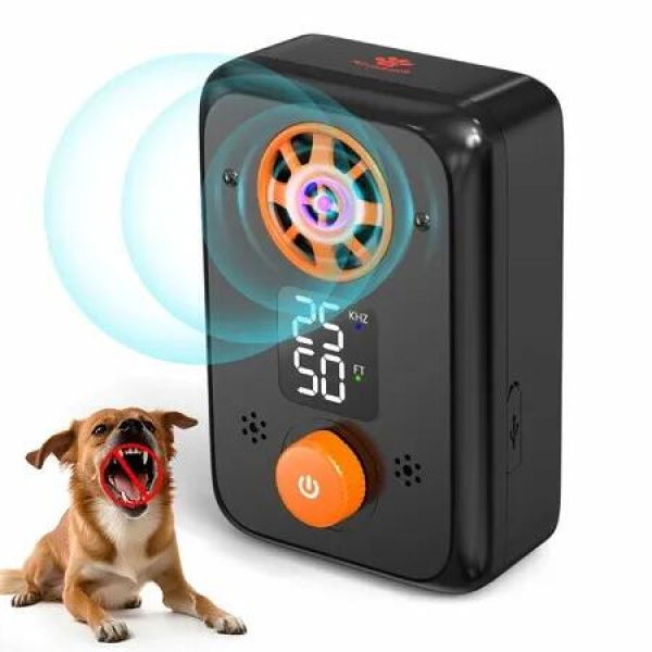 Anti Barking Device Ultrasonic Dog Barking Silencer Rechargeable 3 Modes Indoor Outdoor Pet Human Friendly Type C Power