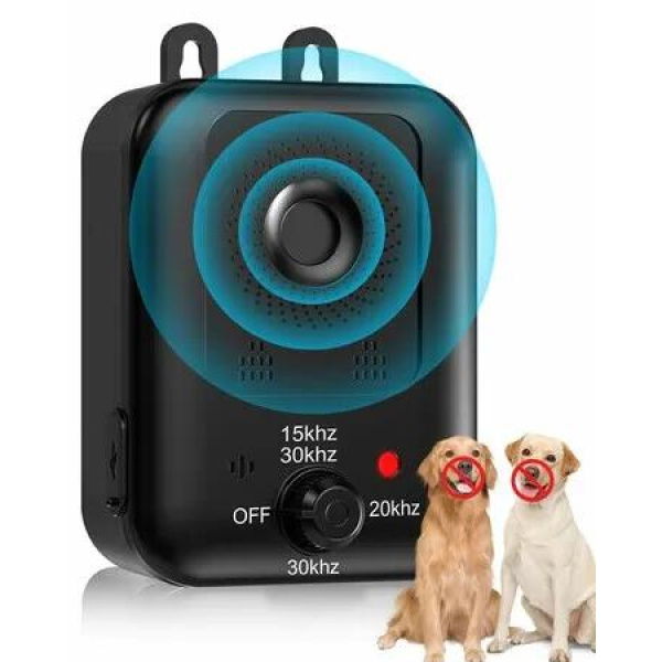 Anti Barking Devices 3 Modes Rechargeable Ultrasonic Bark Box Dog Barking Deterrent Devices Effective Stop Barking Dog Devices for Indoor & Outdoor Dogs